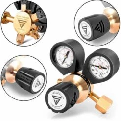 STAHLWERK Druckminderer Für ARGON / CO2 / Mischgas / Schutzgas Bis 200 Bar Und 32 L/Min Für WIG / MIG MAG Schweißgeräte, Hergestellt Nach DIN EN ISO 2503