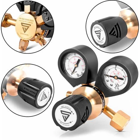 STAHLWERK Druckminderer Für ARGON / CO2 / Mischgas / Schutzgas Bis 200 Bar Und 32 L/Min Für WIG / MIG MAG Schweißgeräte, Hergestellt Nach DIN EN ISO 2503 3 STAHLWERK Druckminderer Für ARGON / CO2 / Mischgas / Schutzgas Bis 200 Bar Und 32 L/Min Für WIG / MIG MAG Schweißgeräte, Hergestellt Nach DIN EN ISO 2503