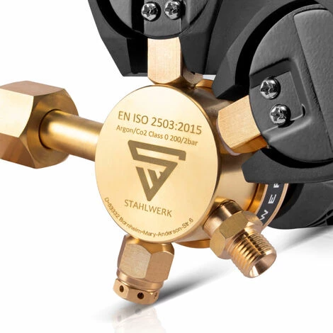 STAHLWERK Druckminderer Für ARGON / CO2 / Mischgas / Schutzgas Bis 200 Bar Und 32 L/Min Für WIG / MIG MAG Schweißgeräte, Hergestellt Nach DIN EN ISO 2503 5 STAHLWERK Druckminderer Für ARGON / CO2 / Mischgas / Schutzgas Bis 200 Bar Und 32 L/Min Für WIG / MIG MAG Schweißgeräte, Hergestellt Nach DIN EN ISO 2503 – Bild 3