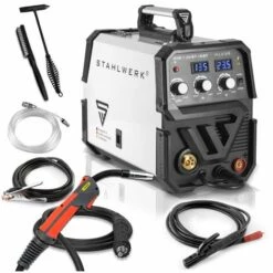 MIG-Schweißen Verkaufsgeschäft 25 Schweißgerät STAHLWERK MIG MAG 135 ST IGBT - MIG MAG Schutzgas Schweißanlage Mit 135 Ampere, MMA Funktion, FLUX Fülldraht Geeignet, 7 Jahre Garantie*