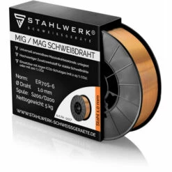 STAHLWERK MIG MAG Schweissdraht ER70S-6 SG3 Ø 1,0 Mm S200/D200 Drahtrolle 5 Kg