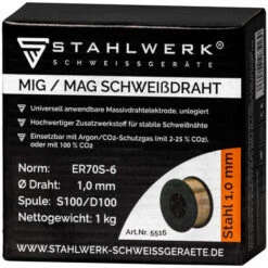 STAHLWERK MIG MAG Schweißdraht ER70S-6 Ø 1,0 Mm 1 Kg D100 Drahtrolle Zum Schweißen -MIG-Schweißen Verkaufsgeschäft 23530963 3