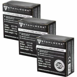 STAHLWERK MIG/MAG Premium Schweißdraht Und Fülldraht Ø 0,8 Mm, FLUX Schweißdraht E71T-GS, Auf 1kg D100 Drahtrolle Mit 16mm Dorn, Universell Einsetzbar Parktisches 3er Set -MIG-Schweißen Verkaufsgeschäft 24325715 3