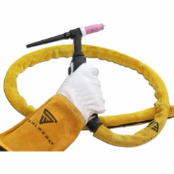 STAHLWERK Schutzschlauch Flexhülle 5 Meter Für Schlauchpakete Echt-Leder Für WIG TIG MIG MAG MMA Plasma Hitze Und Feuerbeständig -MIG-Schweißen Verkaufsgeschäft 25478333 5