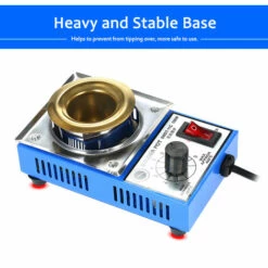 ASUPERMALL 100W 220V 38Mm Mini Bleilot Ohne Beschichtung Aus Titan-Topf Edelstahl Solder Pot A Compact Einstellbarer Temperatur Ein Lotbad Fur Das Schweißen -MIG-Schweißen Verkaufsgeschäft 26037913 5