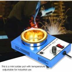ASUPERMALL 250W 220V 80Mm Mini Bleilot Ohne Beschichtung Aus Titan-Topf Edelstahl Solder Pot A Compact Einstellbarer Temperatur Ein Lotbad Fur Das Schweißen -MIG-Schweißen Verkaufsgeschäft 26037923 3