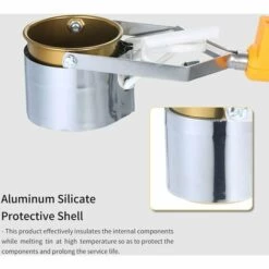 ASUPERMALL Vier Titanlegierung Tin Tin Pot Portable-Justierbarer Temperatur A Hochleistungs-Lot-Zinn-Zinn-Ofen Fusion Kleine Dip Vier A Haushalt Und Die Elektriker Swdt98 C-380W -MIG-Schweißen Verkaufsgeschäft 26038245 3