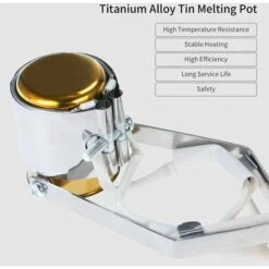 ASUPERMALL Vier Titanlegierung Tin Tin Pot Portable-Justierbarer Temperatur A Hochleistungs-Lot-Zinn-Zinn-Ofen Fusion Kleine Dip Vier A Haushalt Und Die Elektriker Swdt98 C-380W -MIG-Schweißen Verkaufsgeschäft 26038245 4