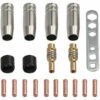 ASUPERMALL 19Pcs MIG / MAG Schweißkontaktspitzen 0,8 Mm M6 Gasdusenspitzenhalter Ersatz Fur Binzel 15AK Brennerschweißen,19St