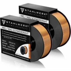 STAHLWERK MIG MAG Schweißdraht ER70S-6 SG3 Ø 0,6 Mm S100/D100 Drahtrolle 1 Kg Im 2er Set