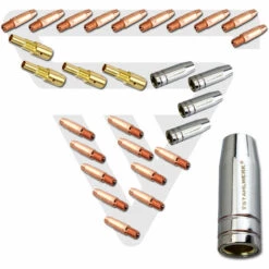 STAHLWERK MIG MAG AK25/MB25 Starter Set, MIG MAG Schweißdraht, 25AK Verschleißteile Set, Brennerhalter Mit Magnetfuß, Super Pistolenspray Und Düsenreiniger Mit Feile -MIG-Schweißen Verkaufsgeschäft 37020942 3