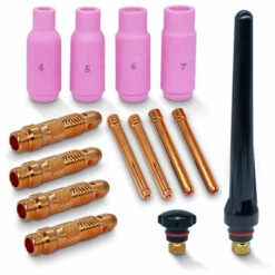 VECTOR WELDING® WIG Schweißzubehör Set 14 Teile WP17 WP18 WP26 | Ø 1,6/2,4 Oder 2,4/3,2 - 1,6 / 2,4