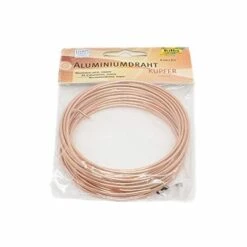 FOLIA BRINGMANN FOLIA 79644 - ALUMINIUMDRAHT, BASTELDRAHT IN KUPFER, 2 MM X 5 M, BESONDERS LEICHT FORMBAR, FÜR BASTELARBEITEN UND ZUR DEKORATION
