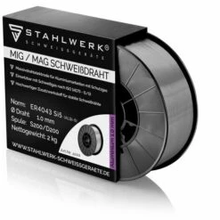 STAHLWERK MIG MAG Premium Aluminium Schweißdraht / Drahtrolle ER4043 Si5 1,0 Mm S200/D200 2 Kg Für Aluminium-Schweißarbeiten Mit Schutzgas