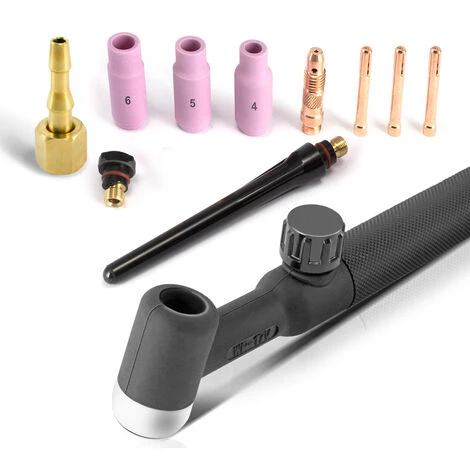 STAHLWERK WP-17V Universal Lift-Tig-Brenner / Schweißbrenner Bis 200 A Mit 4 M Schlauchpaket Und 13 Mm Dorn 5 STAHLWERK WP-17V Universal Lift-Tig-Brenner / Schweißbrenner Bis 200 A Mit 4 M Schlauchpaket Und 13 Mm Dorn – Bild 3